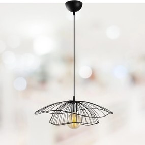Lustra TEL 6500, negru, metal, 50x111 cm