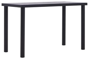 vidaXL Masă de bucătărie, negru &amp; gri beton, 120 x 60 x 75 cm, MDF