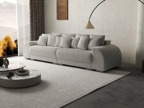 Canapea extensibilă dumonde cu 2 lăzi de depozitare si sezut confortabil din spuma high-density, Verona Zoom Cream 310x100 cm