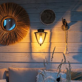 Lămpă de perete clasică pentru exterior Platar cu lumină în jos gri închis IP44