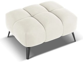 Taburet alb cu tapițerie din catifea Nalu – Makamii