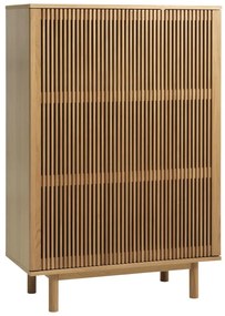 Dulap în culoare naturală cu aspect de lemn de stejar 95x140 cm Tiber – Unique Furniture