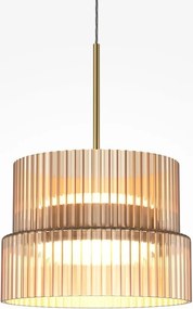 Lustra, Pendul LED cu sticla canelata Scala bronz