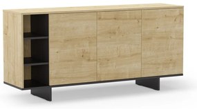 Comodă în culoare naturală joasă cu aspect de lemn de stejar 170x80 cm Cequoia – Marckeric