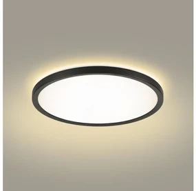 Plafonieră LED pentru baie Brilagi ULTRA SLIM LED/12W/230V d. 22,5 cm negru IP54
