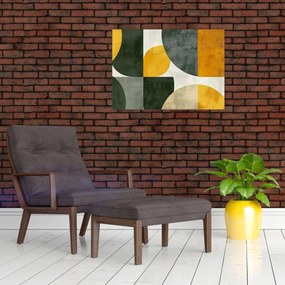 Tablou - Abstracție în culoare de măslin (70x50 cm)