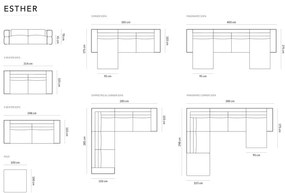 Colțar bej (cu colț variabil) Esther – Milo Casa