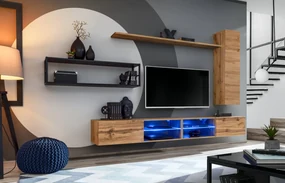 Mobilier living Shelly 27 WTS SW M4 (stejar wotan + negru mat). 1024215