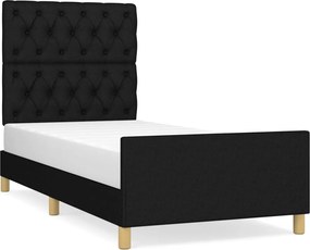 vidaXL Cadru de pat fără saltea țesătură neagră 80x200 cm