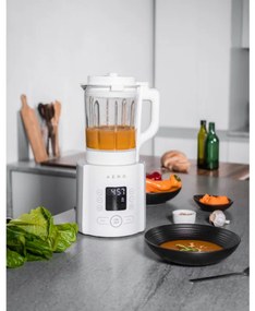 Blender AENO ATB0001, 800W, 1.75L, 9 viteze, Zdrobire gheata, Cana sticla, 8 programe, Alb