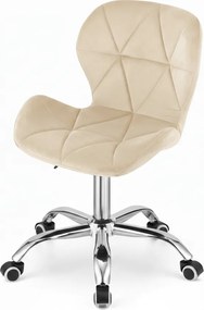 Scaun de birou crem AVOLA VELVET