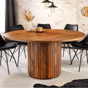 Masa rotunda TRES CHIC 140cm lemn masiv sheesham