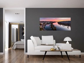Tablou cu Praga nocturnă (120x50 cm)