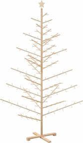 vidaXL Brad de Crăciun din lemn natural 210 cm Lemn masiv de pin