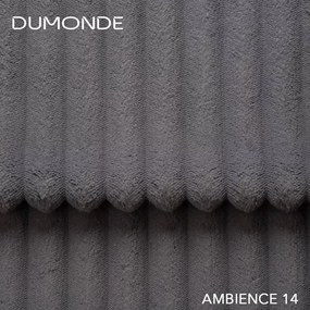 Colțar extensibil dumonde cu ladă de depozitare si sezut confortabil din spuma high-density, Loana U Ambience Grey 355x185 cm