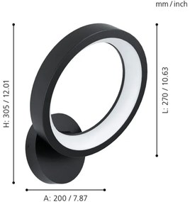 Aplică LED RGBW dimabilă MARGHERA-Z LED/16W/230V Eglo 900069