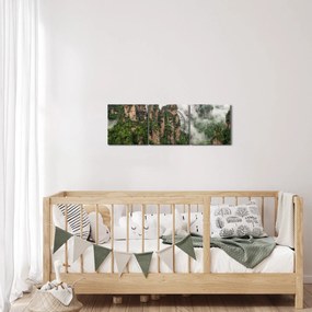 Tablou - Parcul Național Zhangjiajie, China (cu ceas) (90x30 cm)