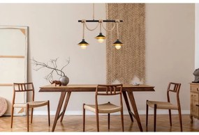 Lustra suspendata cu 3 pendule design industrial DIANA negru