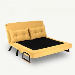 Canapea cu 2 Locuri Sando 2-Seater, Mustar, Extensibila