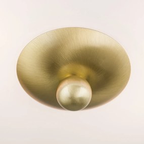 Plafoniera clasica Landhaus 28cm alama satin/ sticla opal decor albastru