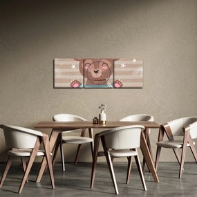 Tablou - Ursulețul iubitor (cu ceas) (90x30 cm)
