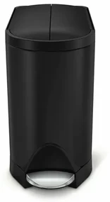Coș îngust cu pedală Simplehuman 10 l, negru