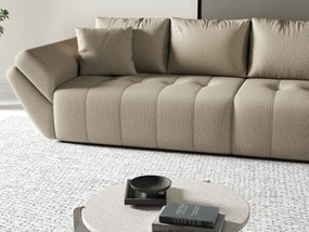 Canapea extensibilă dumonde cu ladă de depozitare si sezut confortabil din spuma high-density, Berlin Enjoy Camel 300x100 cm