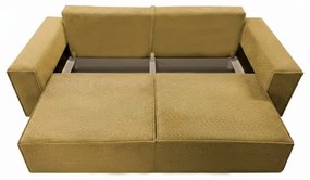 Canapea extensibilă RONDA, 3 locuri, cu spațiu de depozitare, portocalie