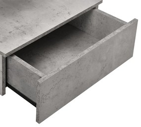 Noptiera montabila pe perete un sertar  o polita 40x35x31 cm PAL  aspect gri beton