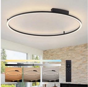 Brilagi - Corp de iluminat LED dimabil PORTOFINO LED/85W/230V Ø 120 cm negru + telecomandă