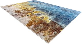 MIRO 51709.803 covor lavabil Absztrakció anti-alunecare - albastru / aur - SECUNDAR-COTATI PRODUSUL