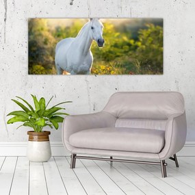 Tablou - Cal alb în poină (120x50 cm)