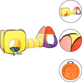 vidaXL Cort de joacă pentru copii 250 bile, multicolor, 255x80x100 cm