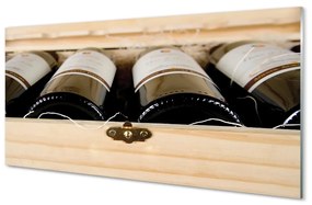 Tablouri acrilice Sticle de vin într-o cutie