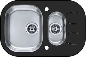 Chiuveta inox Alveus Wave 30 inox - negru 76x50 cm