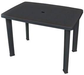 vidaXL Masă de grădină, antracit, 101 x 68 x 72 cm, plastic