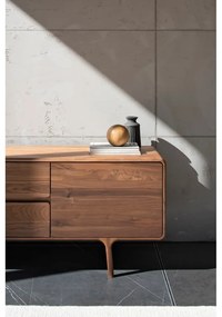 Comodă TV maro din lemn de nuc 180x65x45 cm Fawn – Gazzda