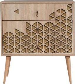 Comoda cu 3 sertare Trio 120, Vella, 80x40x90 cm, multicolor