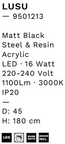 Pendul LED, Lustra design modern Lusu 45cm
