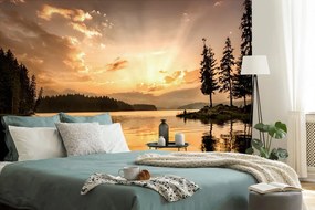 Fototapet autoadeziv reflexie în lac montan