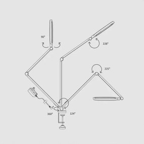 Lampă LED tactilă flexibilă dimabilă de masă LED/15W/230V 3000-6500K CRI 96