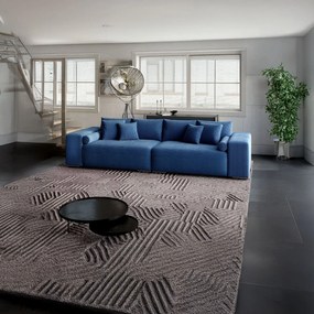 Canapea extensibilă dumonde cu ladă de depozitare si sezut confortabil din spuma high-density, Marbela Zoom Blue XXL 295x100 cm