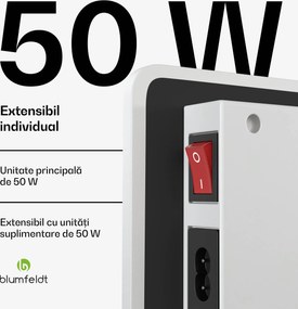 Blumfeldt Uscător de perete cu infraroșu DryWave, 50 W, usucă vopsele și tencuieli, montabil pe perete