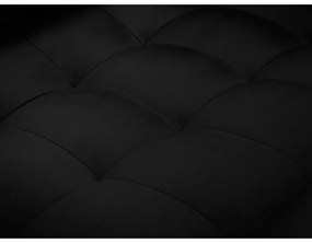 Canapea din catifea Milo Casa Santo, 219 cm, negru