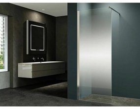 Paravan de dus tip Walk-In Inter Ceramic profil alb mat 70x200 cm sticla partial opaca