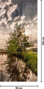 Fototapet pentru ușă - Natură cu razele soarelui (95x205cm)