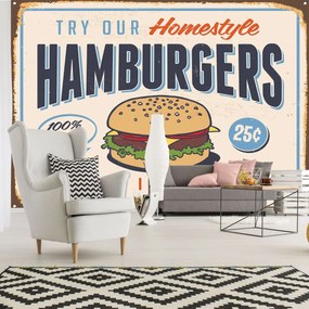 Fototapet - Fast Food - Cele mai bune hamburgeri (254x184 cm), în 8 de alte dimensiuni noi