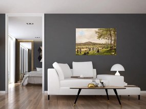 Tablou - French 19th Century, Race Course at Longchamps, reproducere (90x60 cm)