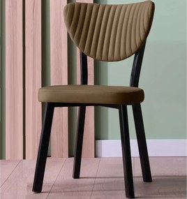 Scaun Barton, metal profil, culoare maro