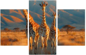 Tablou - Girafe pe pășune (90x60 cm)